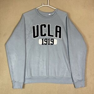 League Sweatshirt Womens L Blue Raw Edge‎ 1919 UCLA Crew Neck Pullover